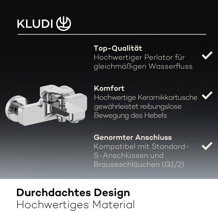 Produktbild Kludi X3 Wannenarmatur Aufputz, Wannenfüll- und Brause-Einhandmischer