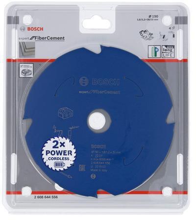 Image du produit Bosch Professional Zubehör Lame de scie circulaire sans fil Expert for Fibre Cement, 190 x 1,8/1,2 x 30, 4 dents