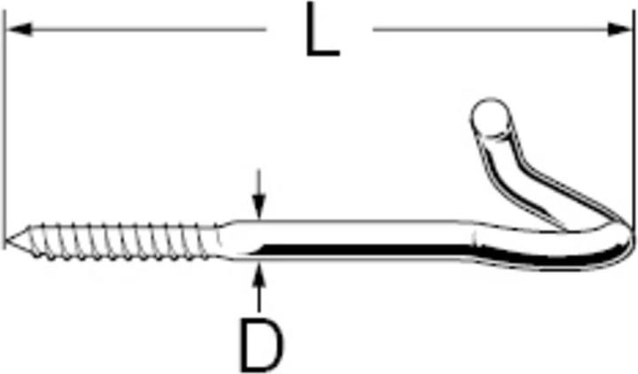 Dörner + Helmer Crochets à visser zingués (6 Vis par pièce)