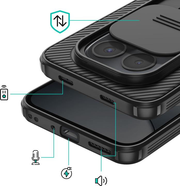 Actual product image Nillkin CamShield PRO Zadní Kryt pro Xiaomi Redmi Note 15 Pro 5G Black (Xiaomi Redmi 15 5G)