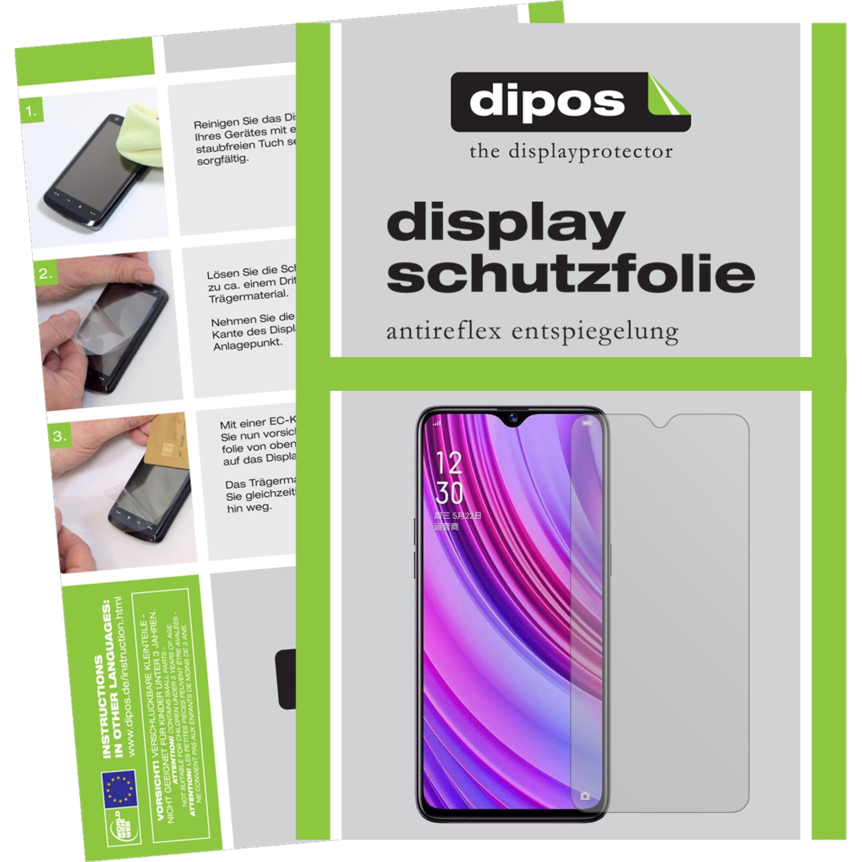 Dipos Displayschutzfolie Antireflex (2 Stück, Realme X Lite), Smartphone Schutzfolie, Transparent
