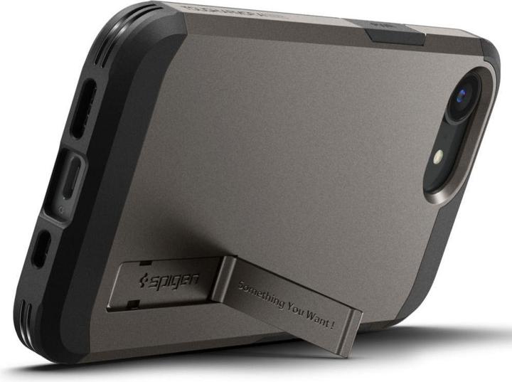 Actual product image Spigen Tough Armor Case with MagSafe for iPhone 16e with Stand - Gray (Apple iPhone 16e)