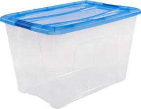 Actual product image Iris Clear NTB Storage Box 60.0 l transparent, blue 39.5 x 57.5 x 36.5 cm (60 l)