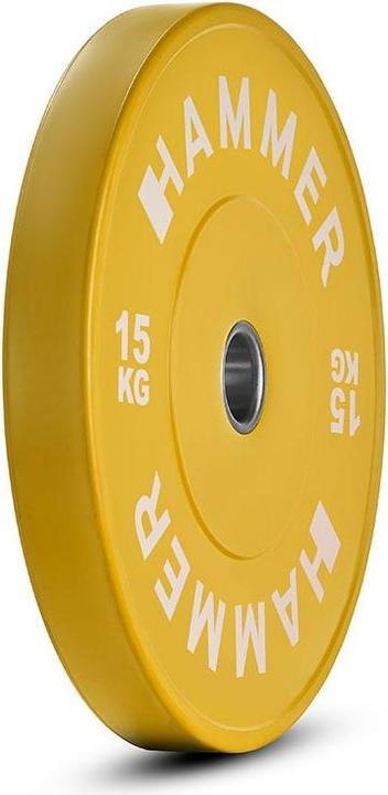 Actual product image Hammer Fitness Bumper Plate 50 mm 15 kg (1 x 15 kg)