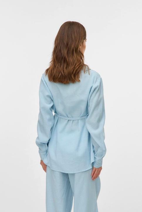 Produktbild Mamalicious Normal geschnitten V-Ausschnitt Ärmelbündchen mit Knopf Schmale Ärmel Top Bluse (M)