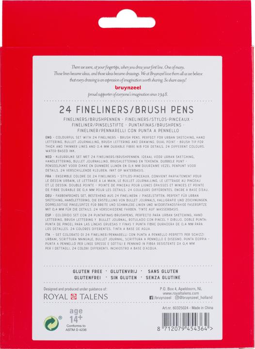 Produktbild Bruynzeel Fineliner Pinselstifte (24x)