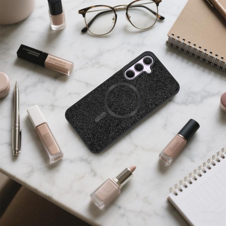 Produktbild Cadorabo Samsung Galaxy A55 5G Hülle kompatibel mit MagSafe Glitzer Case (Samsung Galaxy A55)