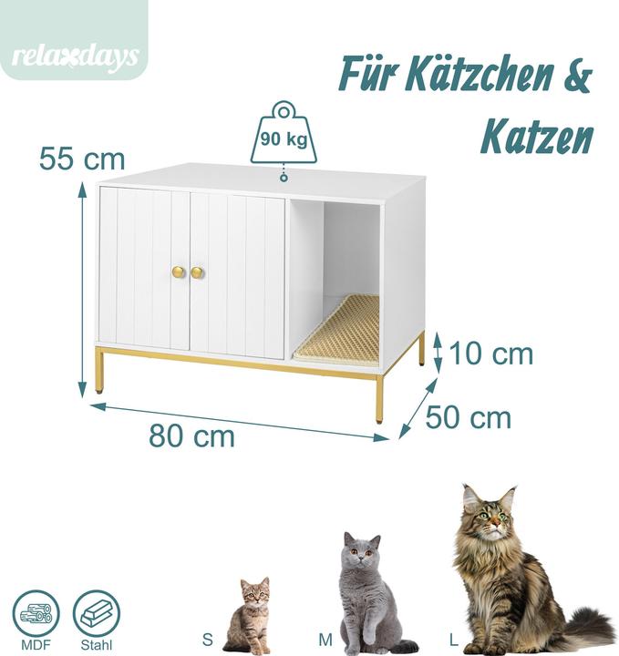 Image du produit Relaxdays meuble à litière