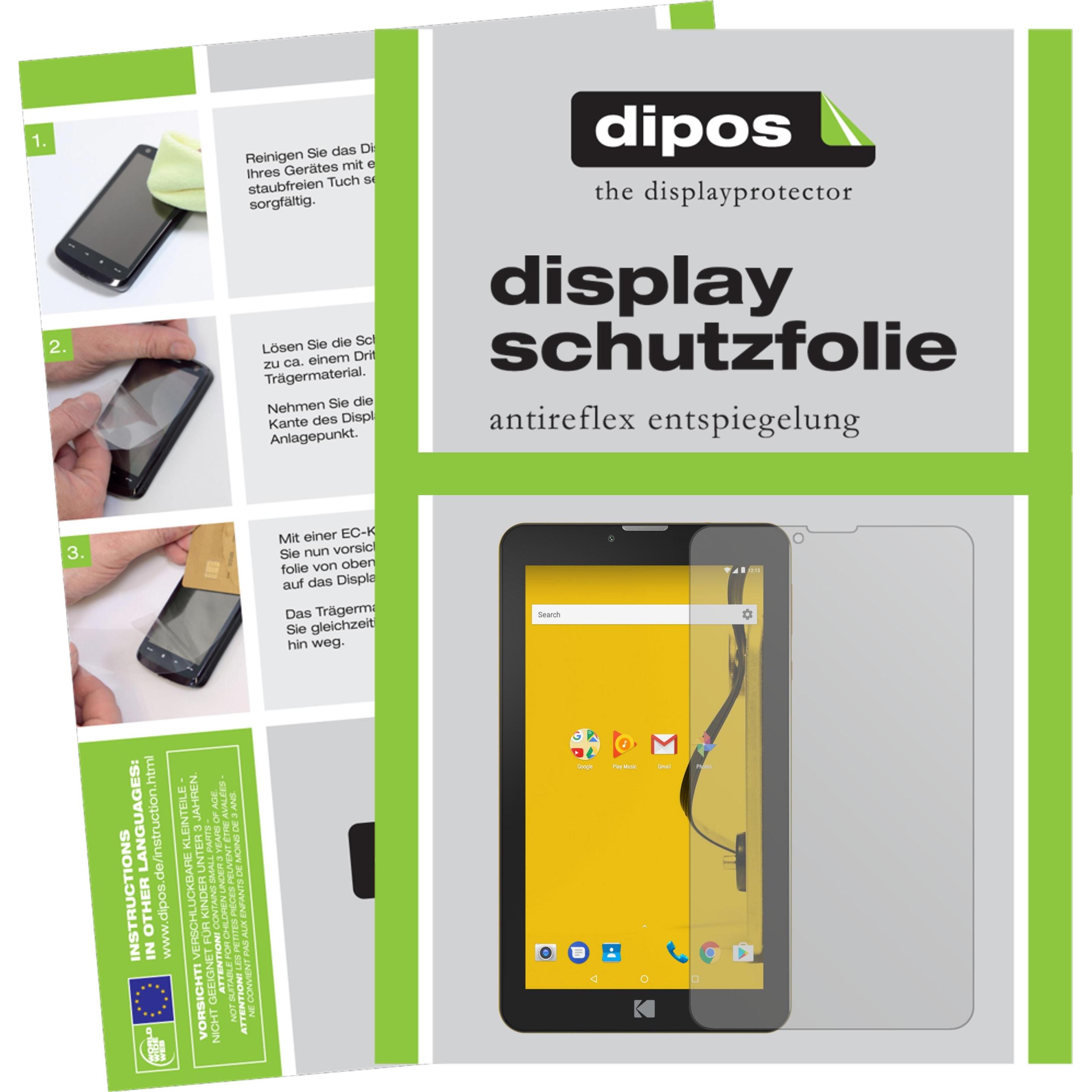 Dipos Displayschutzfolie Antireflex (2 Stück, Kodak Tablet 7"), Tablet Schutzfolie