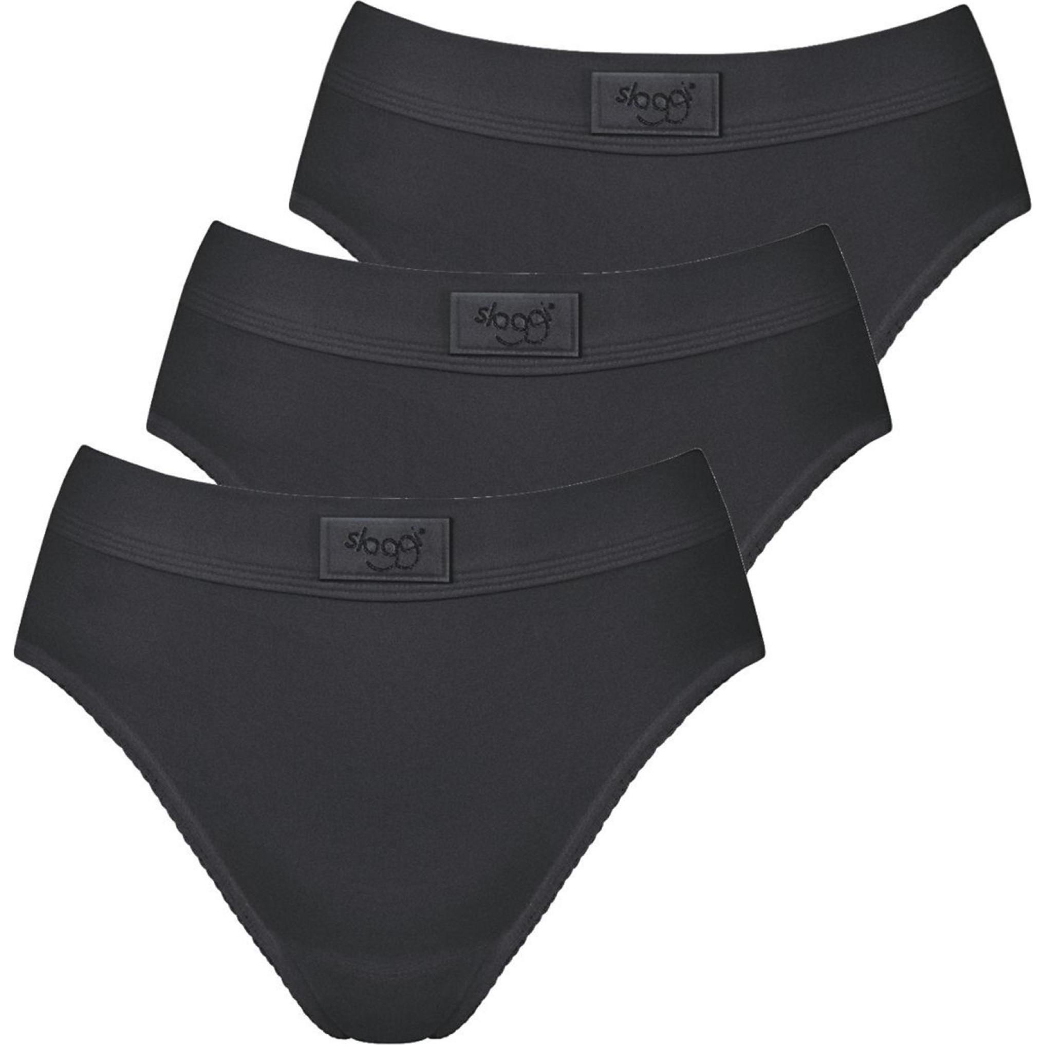 Sloggi, Damen, Unterhosen, 3er Pack Double Comfort Tai, Schwarz, (48, 3er Pack)