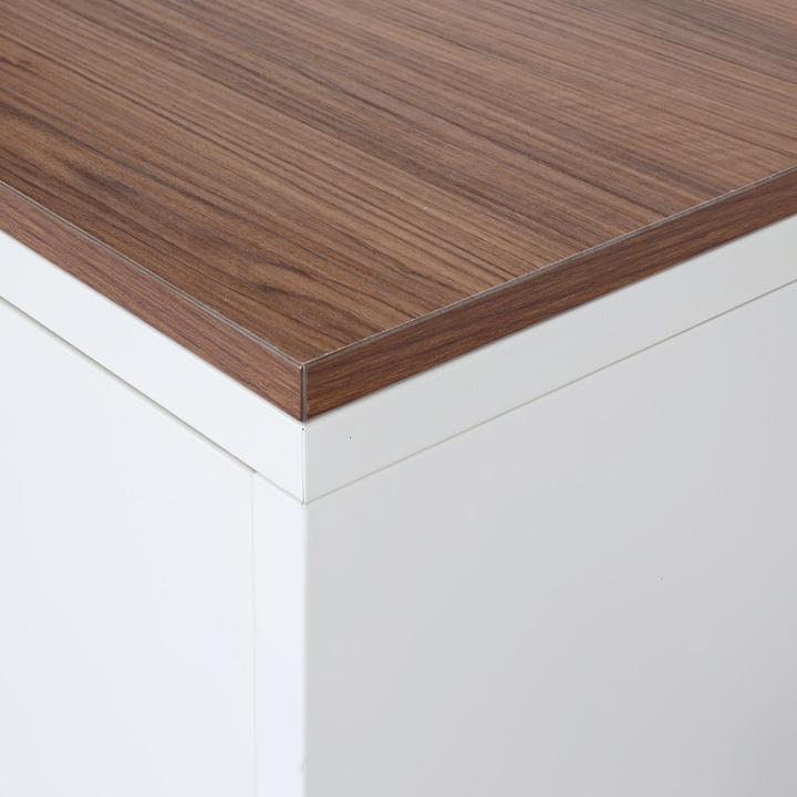 Image du produit Mendler Commode HWC-L84, 2 portes métal 90x90x40cm, mélaminé - blanc (90 x 90 x 40 cm)