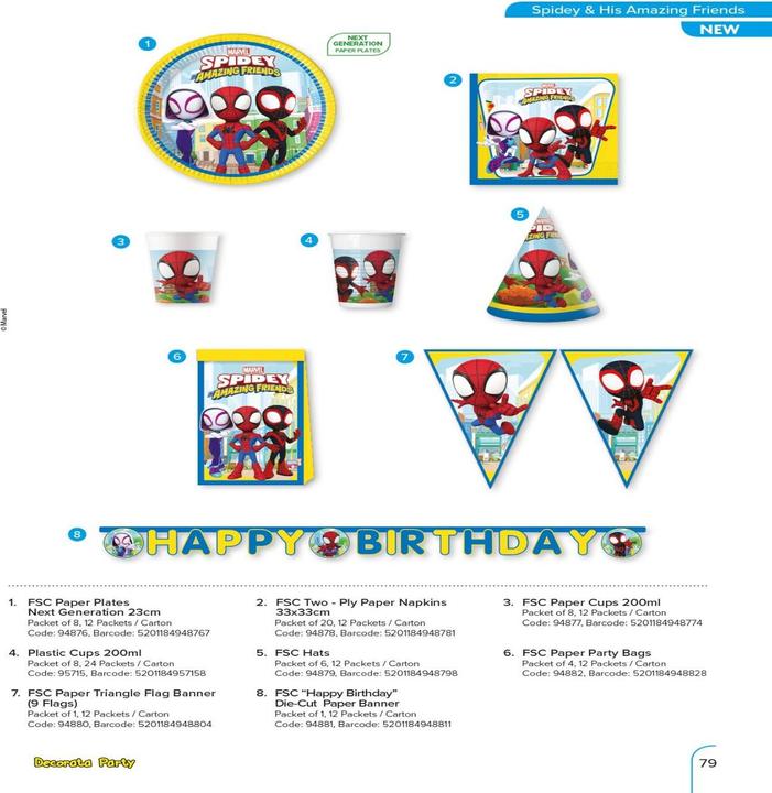 Produktbild Globos Europe Pappteller FSC Spidey (8 x)