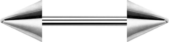 Actual product image Star Piercing Micro barbell silver with two cones (without brass, Surgical steel 316L)
