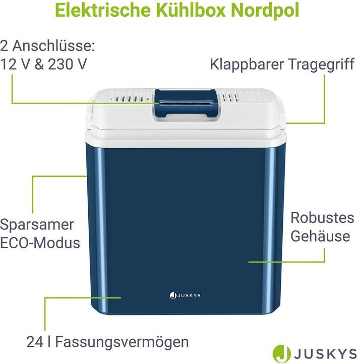 Image du produit Juskys Kühlbox Nordpol 24 Liter - Blau (24 l)