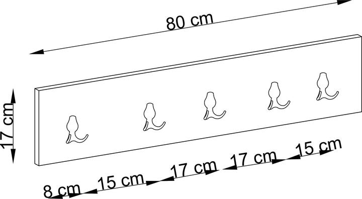 Actual product image Hanah Home Hangfive Wall Hook