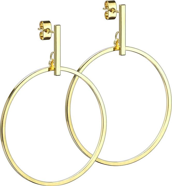 Immagine prodotto Star Piercing Orecchini pendenti a barretta placcati in oro (senza ottone, Acciaio chirurgico 316L)