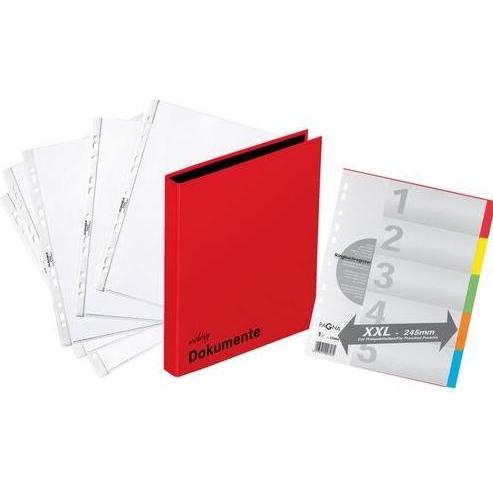 Pagna, Ordner, Ringbuch 2-Ringe rot DIN A4 (A4, A5, 35 mm, 1 x)