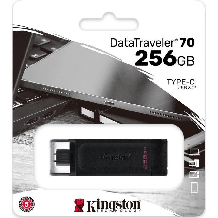 Image du produit Kingston DataTraveler 70 (256 Go, USB 3.2, USB-C)