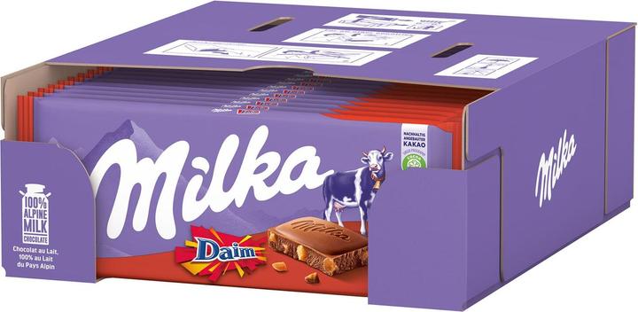 Image du produit Milka Tablette de chocolat Daim 100 g (100 g)