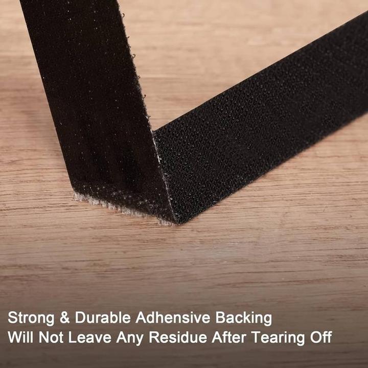 Actual product image König Design Hook and loop tape set Hook tape + loop tape self-adhesive extra strong hook and loop fastener (15 mm)