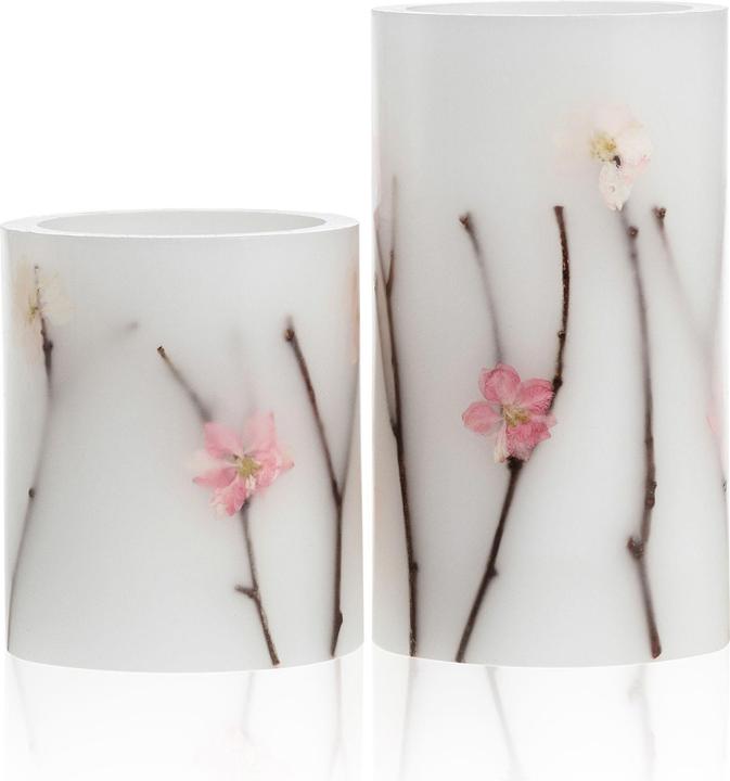 Pauleen Candela di cera a LED Shiny Blossom Set di 2 (2 x)