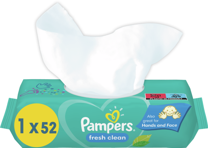 Actual product image Pampers fresh clean (52 Piece)