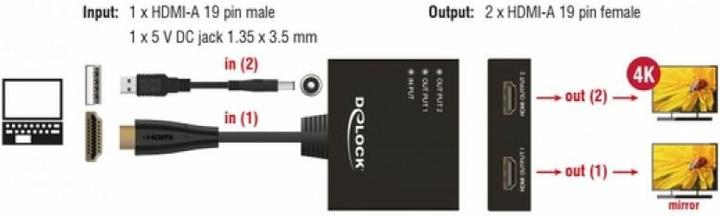 Actual product image Delock Monitor splitter HDMI