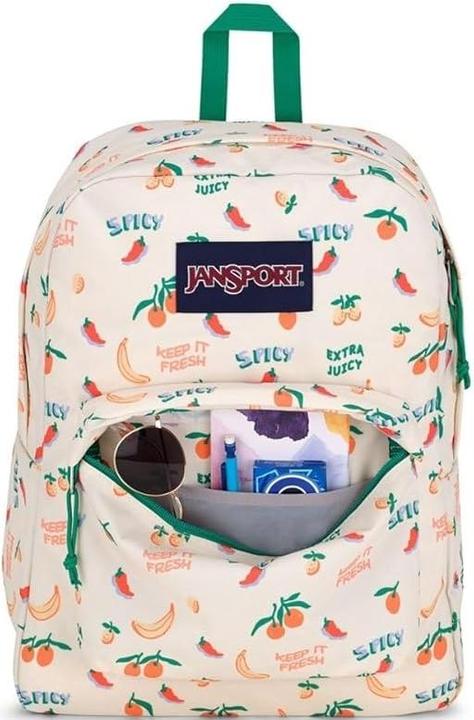 Actual product image JanSport superbreak one five a day cream backpack
