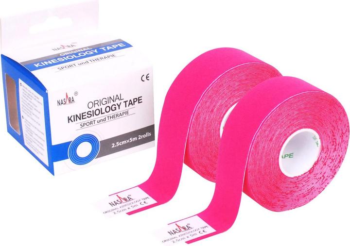 Immagine prodotto Nasara Nastro kinesiologico rosa stretto 2,5cmx5m (5 m)