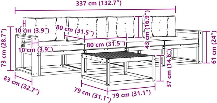 Produktbild vidaXL Outdoor-Sofa