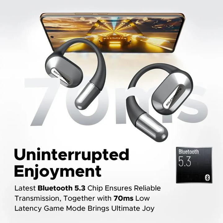 Actual product image Soundpeats HearFit wireless headphones (black) (ANC, 22 h, Wireless)