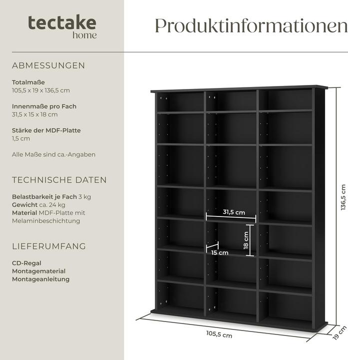 Immagine prodotto tectake Stevie (105.50 x 105.50 x 136.50 cm)