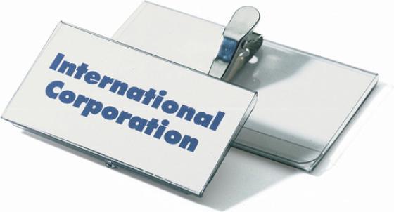 Produktbild Durable Hartfolien-Namensschilder mit Krokoklemme