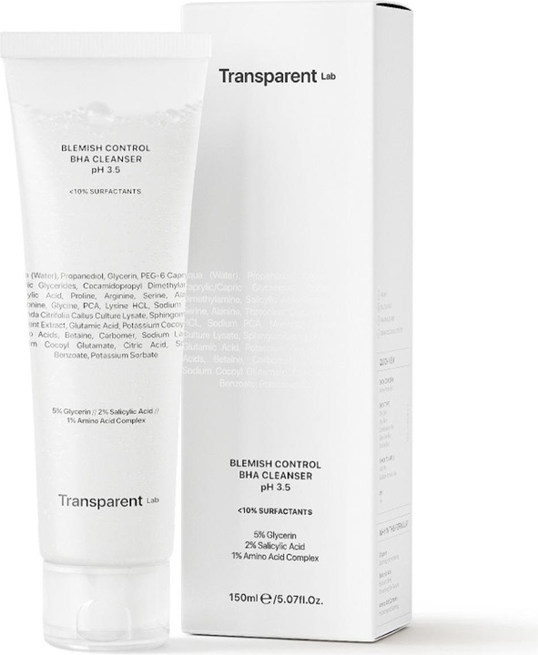 Immagine prodotto Transparent Lab Blemish Control BHA Cleanser pH 3,5 (Panni pulizia, 150 ml)