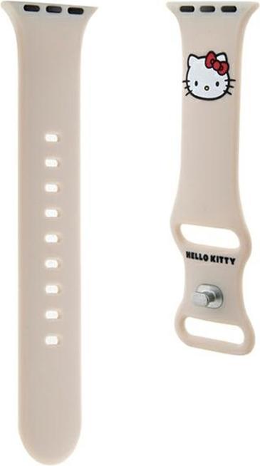 Produktbild Hello Kitty Pasek HKAWMSCHBLE Apple Watch 38/40/41mm beżowy/beige strap Silicone Kitty Head (40 mm, Silikon, Edelstahl, Kunststoff)