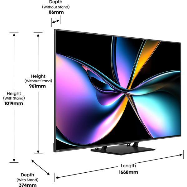 Actual product image Hisense TV 75U7Q PRO (75", U7Q Pro, LED, Mini-LED, 4K, 2025)