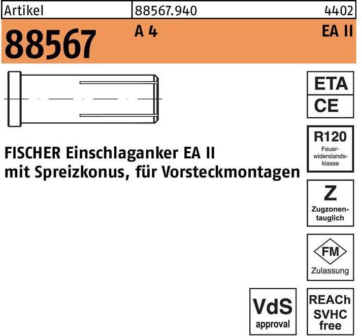 Produktbild Fischer Einschlaganker EA II M6 R (100 Stk.)