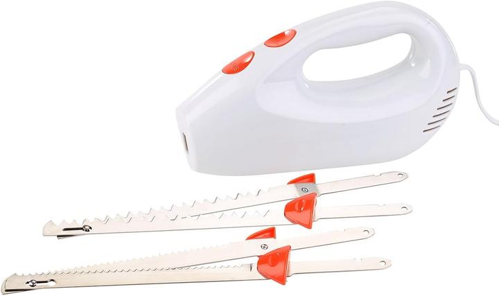 Rosenstein & Söhne Couteau électrique avec 2 lames doubles en acier inoxydable et système de sécurité, 180 W (18 cm)