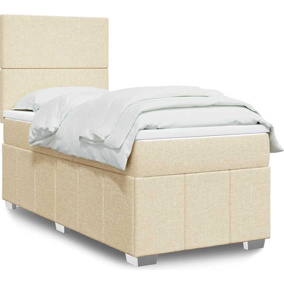 VidaXL, Bett, Bo x springbett mit Matratze 100 x 200 cm Stoff (100 x 200 cm)