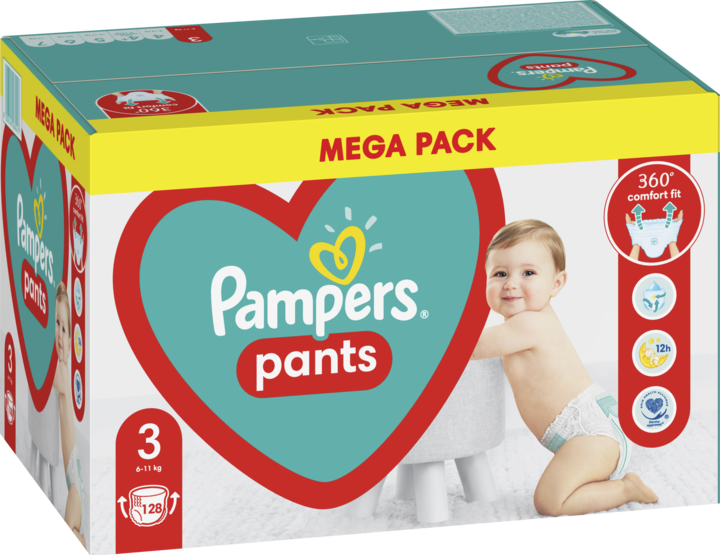 Image du produit Pampers Pants (Taille 3, Pack semi-mensuel, 128 pièce(s))