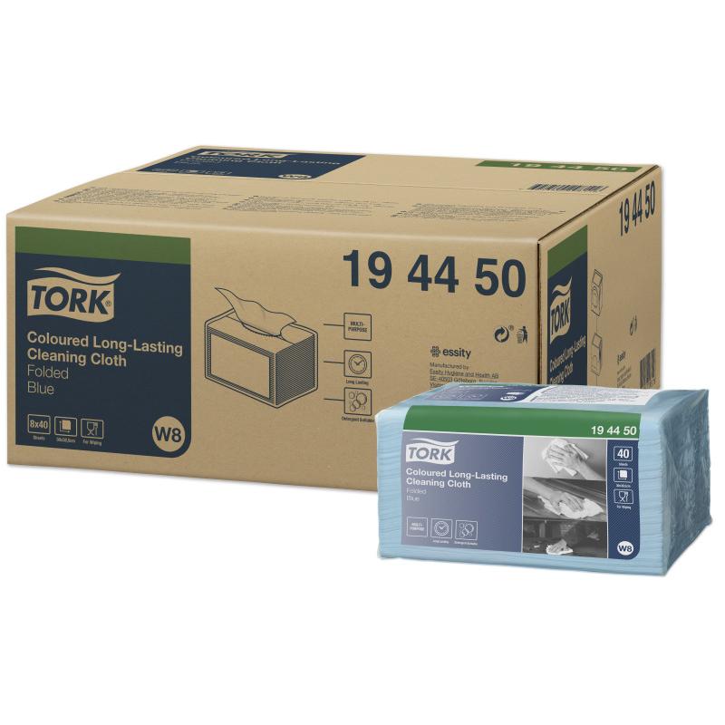 Thumbnail - Tork Allzweck-Reinigungstcher, 385 x 300 mm, blau, Haushaltspapier, Blau
