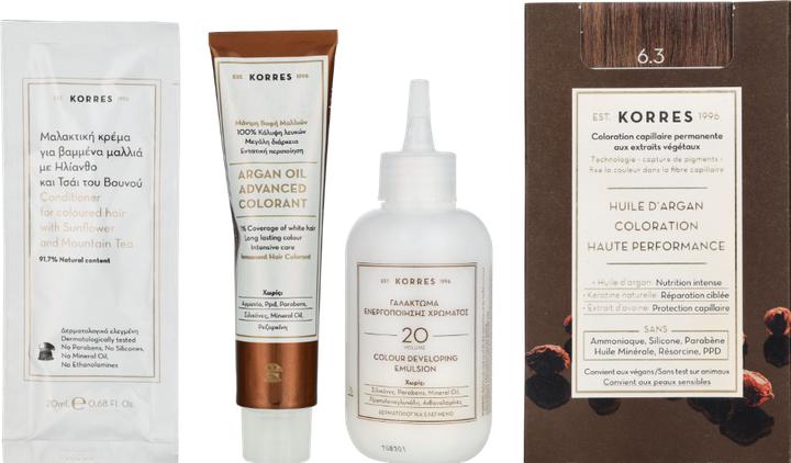 Actual product image Korres Argan Oil Hair Colour (63 Honey Dark Blonde)