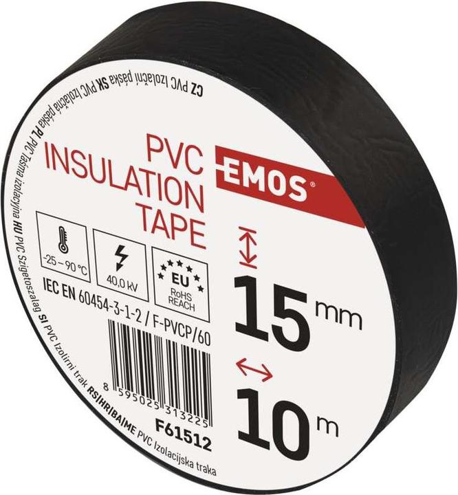 Image du produit Emos Ruban isolant PVC 15mm/10m noir, 10 pcs. (15 mm)