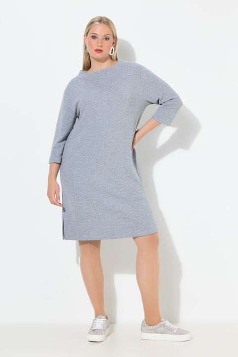 Produktbild Ulla Popken Strickkleid, Struktur, U-Boot-Ausschnitt, 3/4-Arm (60)
