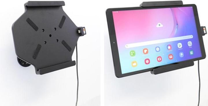 Actual product image Brodit PDA holder active Samsung Galaxy Tab A 10.1 2019 (T510/T515) with USB cable