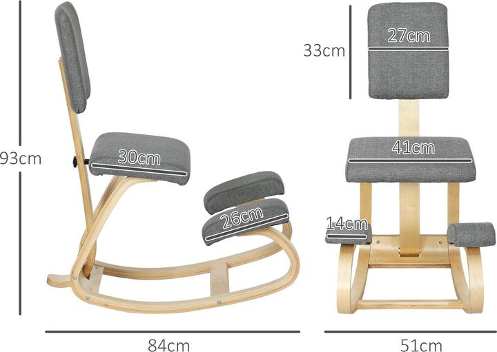 Actual product image Homcom Kniestuhl