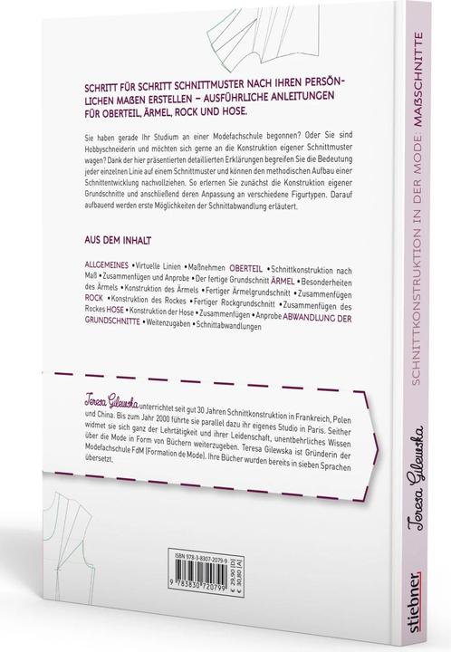 Produktbild Schnittkonstruktion in der Mode - Massschnitte (Deutsch, Teresa Gilewska, 2020)