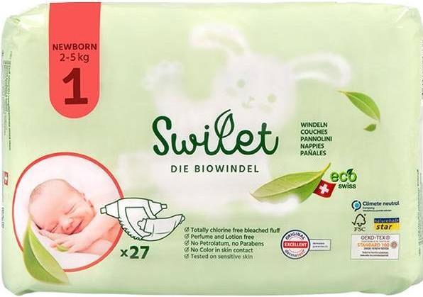 Produktbild Swilet Die Bio-Windel Newborn (Gr. 1, Tragepack, 27 Stück)