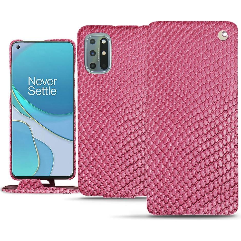 Noreve Lederschutzhülle vertikal (OnePlus 8T), Smartphone Hülle, Rosa