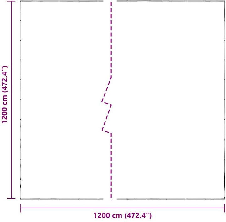 Immagine prodotto vidaXL Telone trasparente con occhielli 12x12 m telone trasparente in polietilene (12 x 12 m)